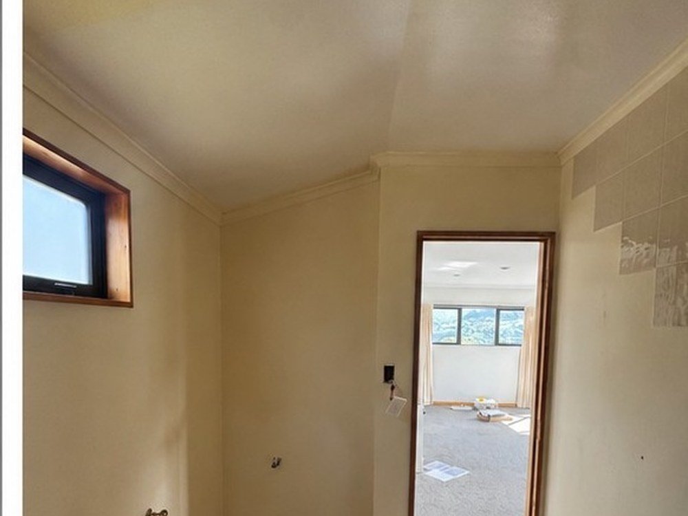 Hallway before painting, Wellington home